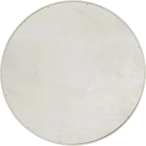 Vista 3 de Elegant Designs HG2013-GYS - Bandeja decorativa redonda de madera de 13.75" con asas, Bendecida y nunca estresada, gris