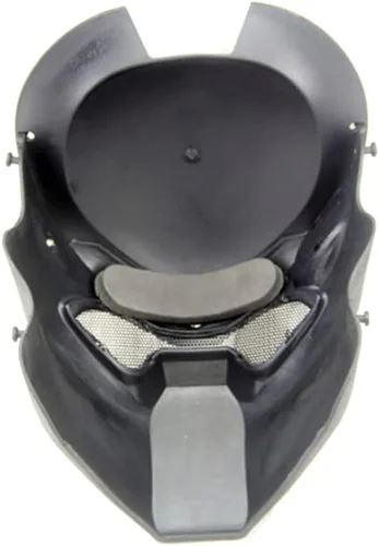 Vista 5 de Máscara de cosplay de Predator de resina para juego, película, Halloween, accesorios de disfraz para fiesta Negro