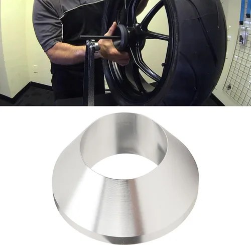 Vista 5 de Cono de centrado para cambiador de neumáticos, manual resistente a los arañazos, acabado plateado mate, equilibrador de ruedas, cono de retención
