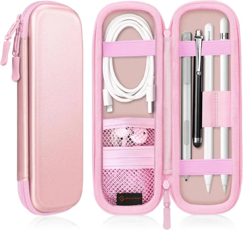 Vista 26 de Fintie Funda Porta Lápiz para Apple Pencil Pro, Apple Pencil (USB-C / 1ª / 2ª Generación), Funda de Bolsillo de Cuero PU Compatible con Lápiz, Cable