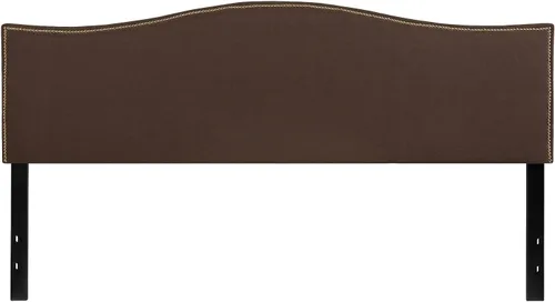 Vista 26 de Flash Furniture Bedford - Cabecero de cama doble tapizado con ribete de uñas en tela beige