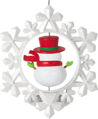 Vista 2 de Hallmark Keepsake Adorno navideño 2021, copo de nieve para papá