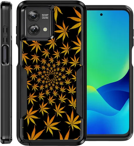 Vista 9 de CasesOnDeck Dual Layer Case Compatible with Moto G 5G 2023 / Moto G 2023 Case [Dual Tactical] Cool Two Piece Case Heavy Duty Cover - Blue Penguins