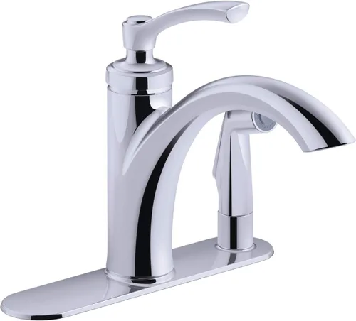 Kohler K-R29671-CP Linwood - Grifo para fregadero de cocina, cromo pulido