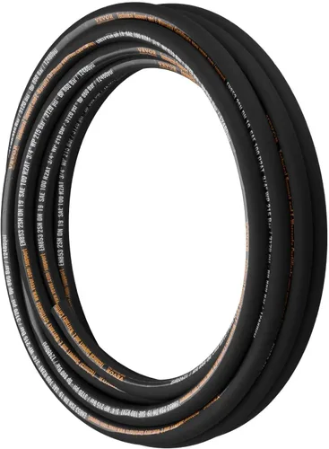 Vista 12 de Manguera hidráulica flexible - 1/2" x 100 pies, 4000 PSI, goma con 2 trenza de alambre, -20C a 140C