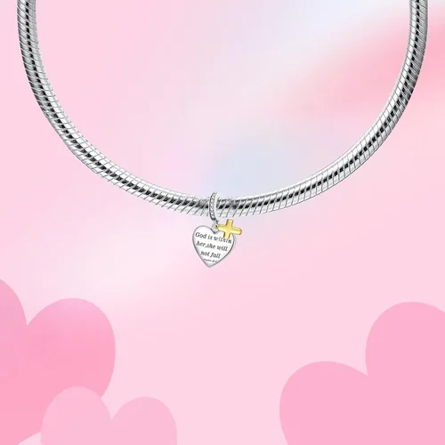 Vista 2 de Dije de cumpleaños de moda con forma de corazón, colgante de plata de ley 925, compatible con pulseras y collar, dije de joyería, regalo