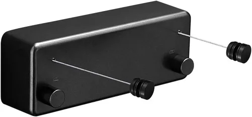 BESy Funda retráctil ABS + secadora de aluminio con cuerda doble de acero inoxidable ajustable, estilo hotel, resistente, método de montaje en