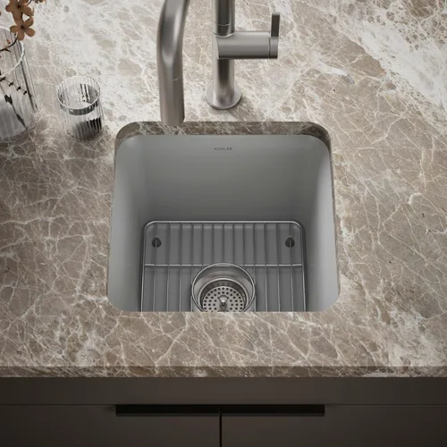 Vista 62 de KOHLER K-28001-CM5 Cairn Fregadero, 24 pulgadas, beige mate
