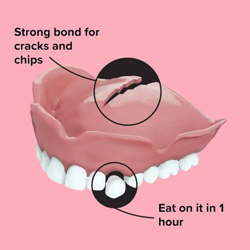 Vista 4 de Majestic Electronics Repair-It Kit de reparación de dentaduras postizas D-091 0.7 onzas