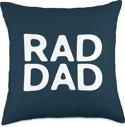 Vista 4 de Funny Rad Dad Cool Dad Joke Humor Quote Gift for Fathers Day Throw Pillow