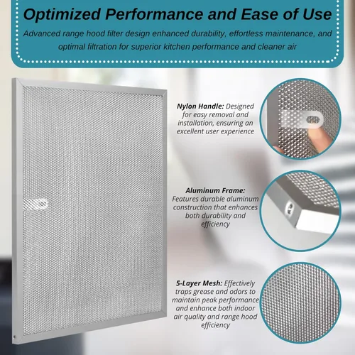 Vista 5 de Broan Model BPS1FA30 - Filtro de grasa para campana extractora BPS1FA30, S99010299, repuesto para NuTone Allure 30 pulgadas WS1 QS2 y Broan QS1 30