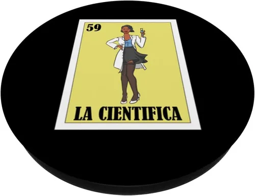 Vista 2 de Funny Mexican Design for Scientists - La Cientifica PopSockets Swappable PopGrip