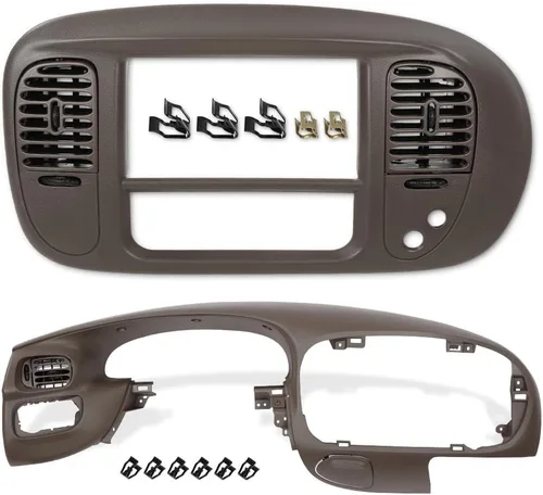 Vista 16 de PIT66 Bisel de Almohadilla de Tablero Negro Compatible con Ford F150 1997-2003/ Compatible con Ford Expedition 1997-2003