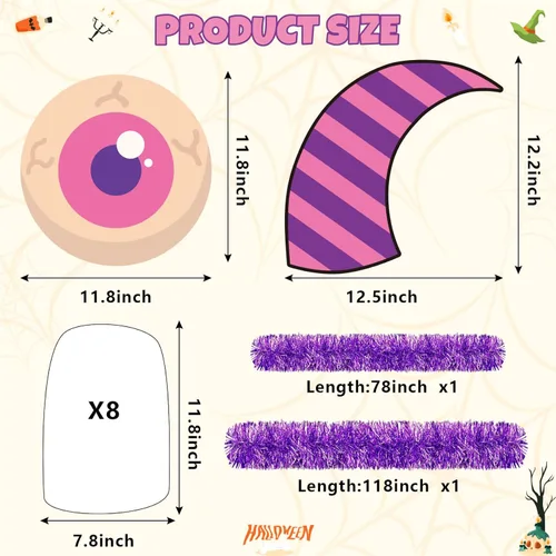 Vista 5 de Kit de decoración de Halloween para maletero o golosinas para auto, kit de decoración 3D para SUV, decoración de monstruo para maletero o auto