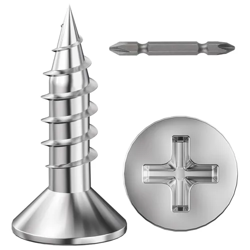 Vista 9 de Wensilon (1200 piezas) #4x1/2 Tornillo para madera negro de metal autorroscante de cabeza plana