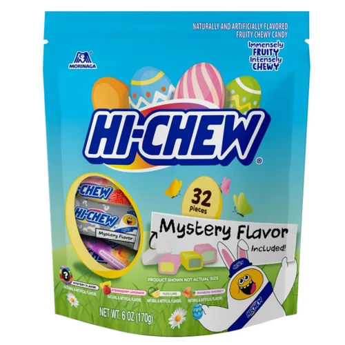 Vista 19 de HI-CHEW Bolsa de Dulces a Granel Surtidos, Manzana Verde, Fresa, Mango, Uva, Dulces Blandos y Masticables 2 libras - Más de 185 Piezas Envueltas