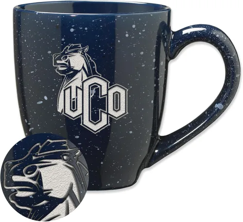 Vista 42 de Rico Industries NCAA Saint Joseph's (PA) Hawks Logo Principal Color Marrón 16 oz Logotipo del Equipo de Color Láser Grabado en Cerámica Moteada Taza