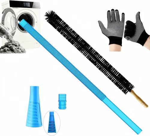 Kit universal de limpiador de ventilación de secadora compatible con la mayoría de aspiradoras, incluye accesorios de fijación de manguera de vacío