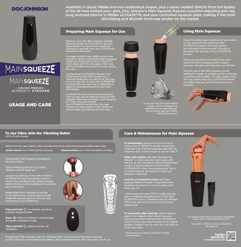Vista 9 de Doc Johnson Main Squeeze - Sasha Grey - Placa de apriete para presión precisa - Tapa de extremo giratorio para controlar la succión - Discreto