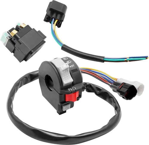 Vista 3 de M MATI Start Interruptor de parada y relé solenoide de arranque y enchufe para Yamaha YFZ450R YFZ450X 2009-2023 Kodiak 700 Some-Models 2016-2023