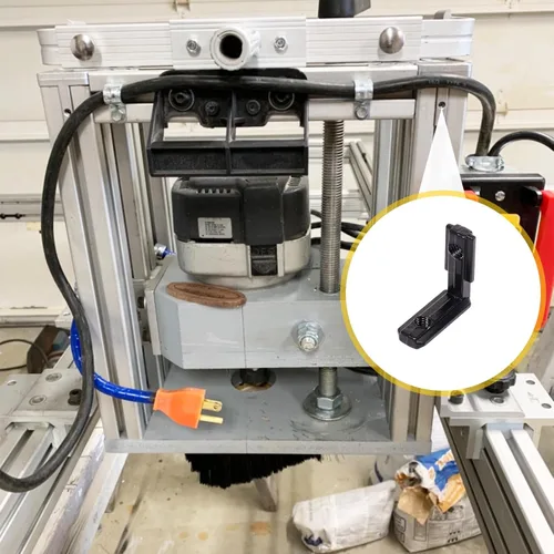 Vista 5 de 20 piezas 2020 extrusión serie 20 conector de soporte de esquina negro ranura en T en forma de L junta interior para ranura de perfil de aluminio