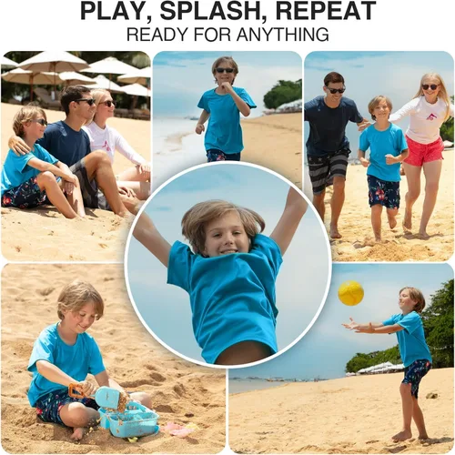 Vista 5 de Kanu Surf - Camiseta de natación de manga corta, FPU 50+, para niño