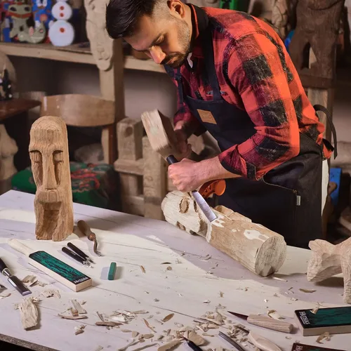 Vista 5 de Hutsuls Kit de paletas de cuero de doble cara: obtén bordes afilados, mango ergonómico, cuero de pulido de calidad y guía paso a paso
