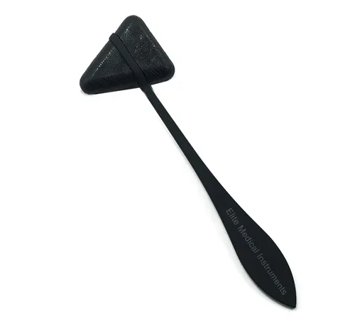 Vista 6 de EMI Taylor Tomahawk Percussion Medical Reflex Hammer 7 1/2 pulgadas con mango cromado, construcción de acero inoxidable, herramienta de prueba