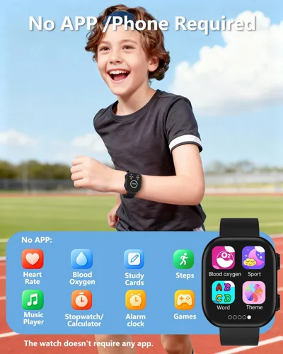 MorePro Reloj inteligente para niños, no requiere aplicación, no requiere teléfono, reloj de seguimiento de actividad física para niños con