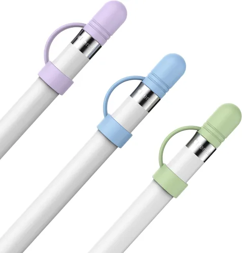 Vista 11 de AHASTYLE Tapa de silicona para Apple Pencil de 1ª generación, paquete de 3 unidades, antipérdida, tapa de repuesto compatible con Apple Pencil de 1ª