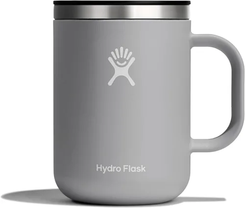 Vista 43 de Hydro Flask Taza de café – Acero inoxidable aislado, antiderrames, resistente a fugas, taza de viaje de 12 onzas, verde aloe