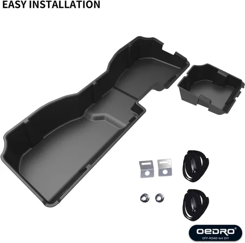 Vista 8 de oEdRo Almacenamiento Debajo del Asiento para Chevy Silverado/GMC Sierra 1500 (2014-2018) Crew Cab, 2500HD 3500HD (2015-2019), Caja de Herramientas