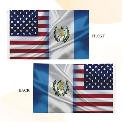 Vista 5 de Bandera de Guatemala América, 3 x 5 pies, decoración de doble cara para exteriores
