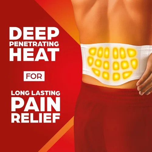 Vista 2 de ThermaCare Envolturas térmicas avanzadas para espalda y cadera, terapia de calor desechable de larga duración para dolor de espalda baja, dolor