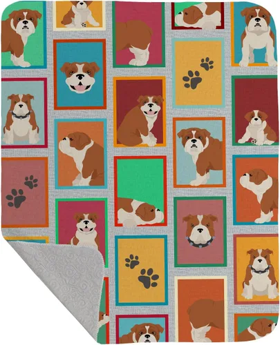 Vista 53 de Caroline's Treasures MLM1128LQB - Manta acolchada de Lots of Airedale Terrier de 50 x 60 pulgadas, con patrón de ilustraciones para cama, sofá