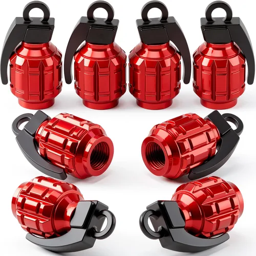 Vista 41 de 4 tapas de vástago de válvula de neumático estilo piscina 8 bolas, cubiertas universales de núcleo de cobre a prueba de polvo para automóviles, SUV