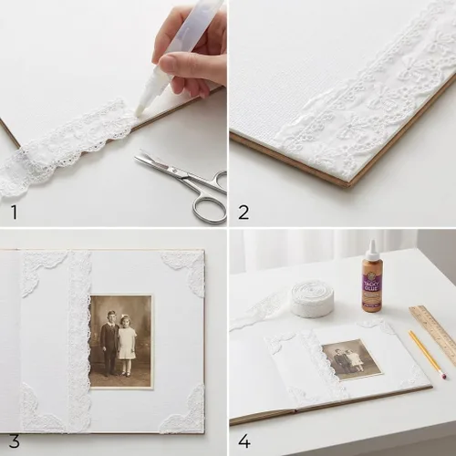 Vista 5 de IDONGCAI Cinta de algodón con ojales de encaje, 7 yardas (1.57 pulgadas de ancho) bordada de encaje de algodón floral para manualidades, ropa, ropa