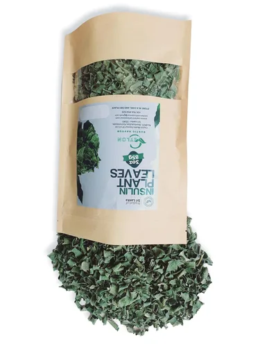 Vista 5 de Planta de insulina seca 3 OZ Premium Plantsulin Hojas frescas y puras Plantas cultivadas naturalmente Insulina Hoja seca Hojas Costus Igneus 3.00 oz