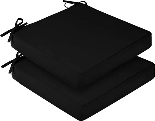 Vista 26 de downluxe Cojines impermeables para sillas de exterior para muebles de patio, cojín para silla de patio de 18 x 18 x 2 pulgadas con lazos ajustables