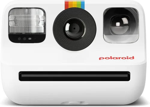 Vista 5 de Polaroid Go - Cámara instantánea (blanco) con doble paquete de película de color y paño de microfibra