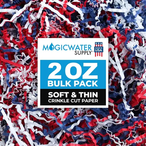 Vista 20 de MagicWater Supply - 2 onzas - Azul bebé - Relleno de papel de corte arrugado suave y fino ideal para envolver regalos, relleno de cestas