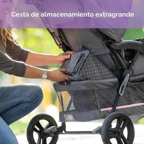 Vista 7 de Sistema de viaje Baby Trend EZ Ride SE con asiento de seguridad para bebé, Bluebell Azul (Bluebell)