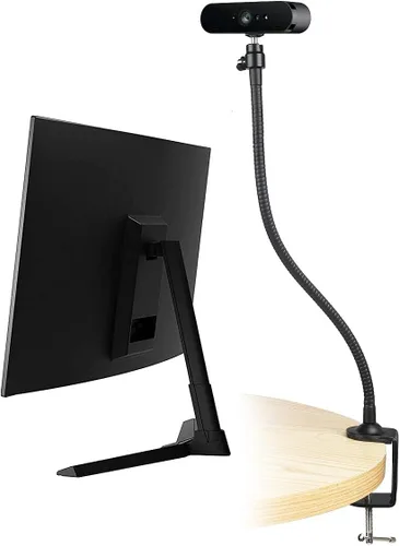 Vista 2 de AceTaken Soporte de montaje de abrazadera de brazo largo flexible de 25 pulgadas compatible con Logitech MX Brio 4K, Brio 4K, Brio 500 Webcams