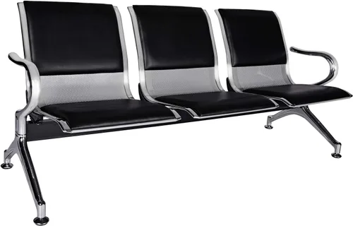 Vista 10 de Sillas de sala de espera de 2 asientos, banco de sala de espera con brazos, banco de recepción del aeropuerto, recepción de invitados, banco