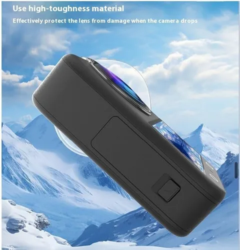 Vista 8 de Coyktonty Protector de lente/cubierta protectora de lente para cámara DJI Osmo 360, diseño de cierre a presión, dureza 9H alta transmitancia