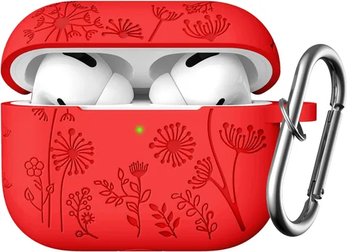 Vista 18 de Lerobo Funda con Flor Grabada Compatible con Apple AirPods Pro 2 Funda de Protección Completa para AirPods Pro 2ª 1ª Generación 2022/2023 USB C