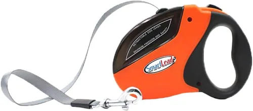 Vista 2 de SmartLead - Correa de nailon para perro retráctil, reflectante, resistente de 16 pies, sin enredos, tecnología de freno antideslizante, mango