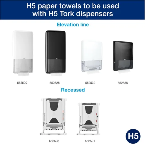 Vista 3 de Tork PeakServe Continuous Hand Towel White H5, Advanced, Compressed, 12 x 410 sheets, 105065