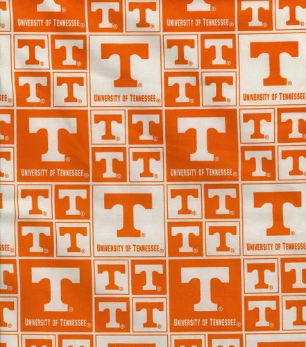 SYKEL ENTERPRISES University of Tennessee Volunteers Cotton Fabric-100% algodón - Universidad de T. C