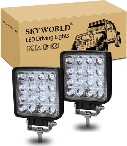 Vista 14 de SKYWORLD 2 piezas de 6 pulgadas 18 W Spot LED luces de trabajo lámpara antiniebla, luces de barco, luces de conducción impermeables para 4WD 4x4